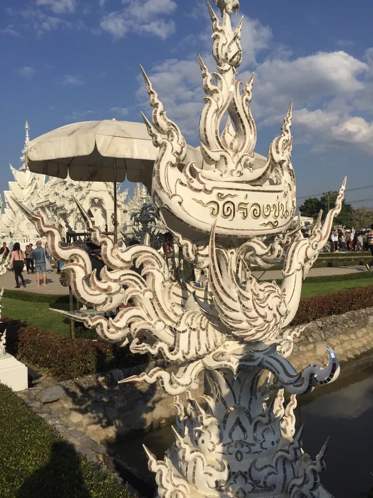 White Temple architecture in Chiang Rai, Thailand