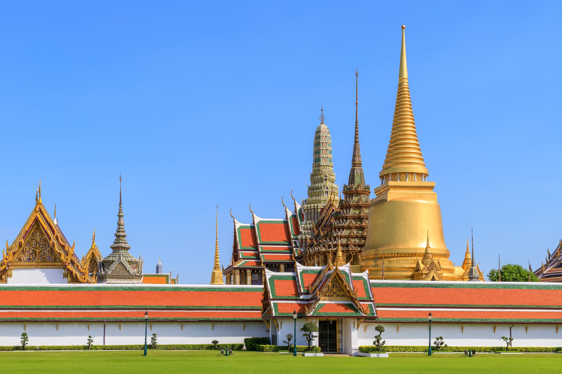 Grand Palace and Wat Phra Kaew temple complex in Bangkok