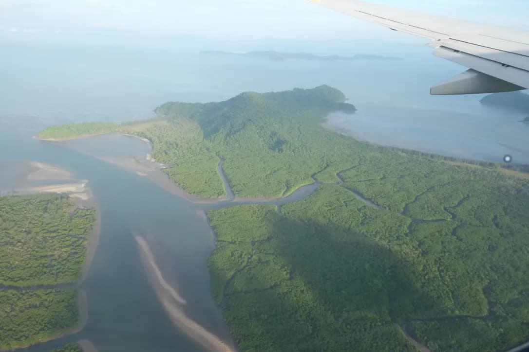 Phang Nga Bay Thailand aerial view