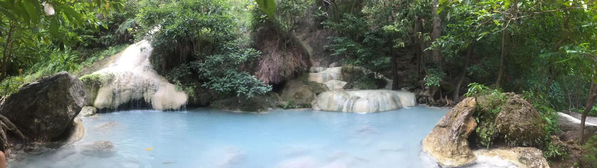 Thai ferry cruising through island waters
