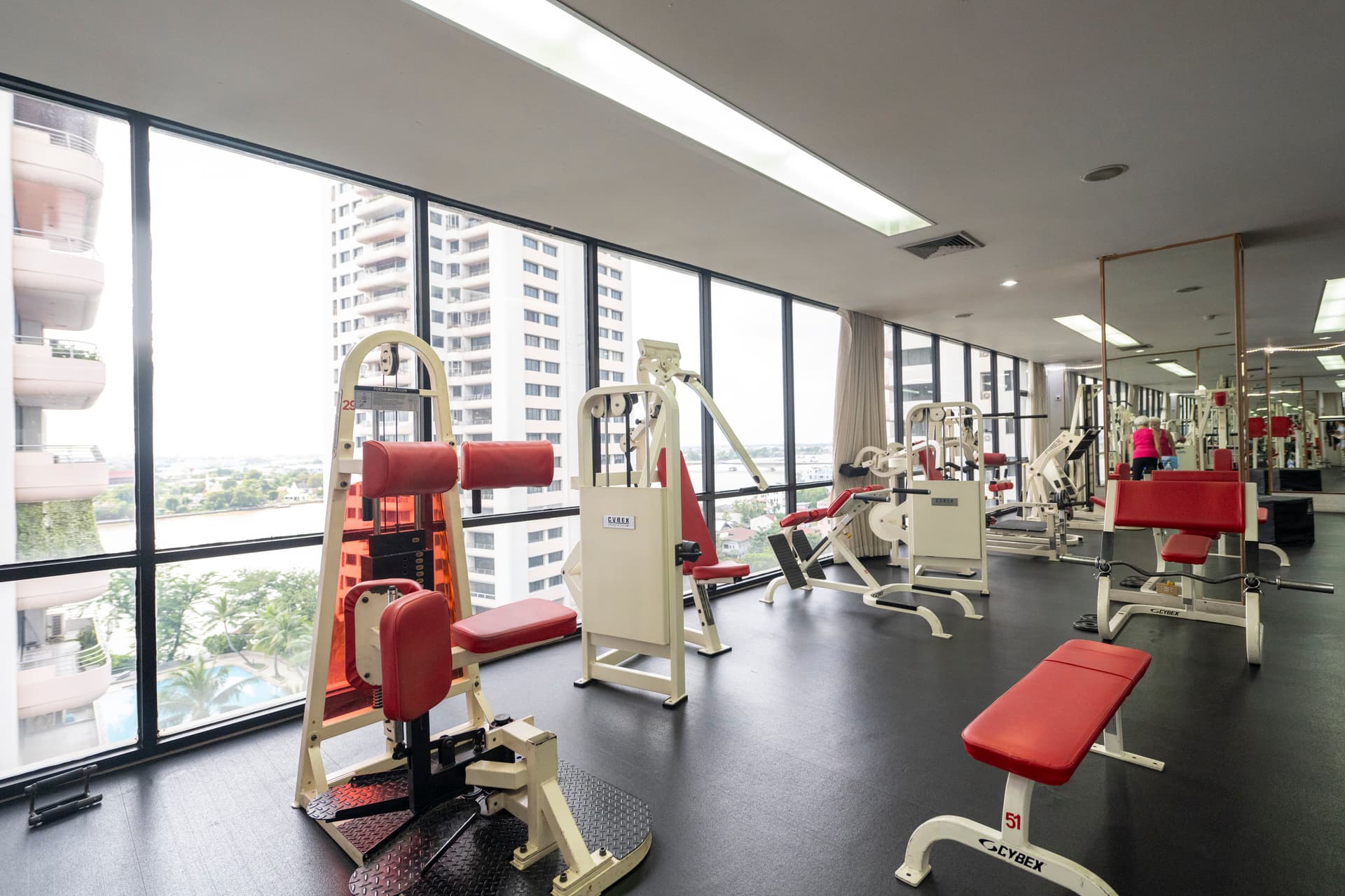 Weight training area in Bangkok residence
