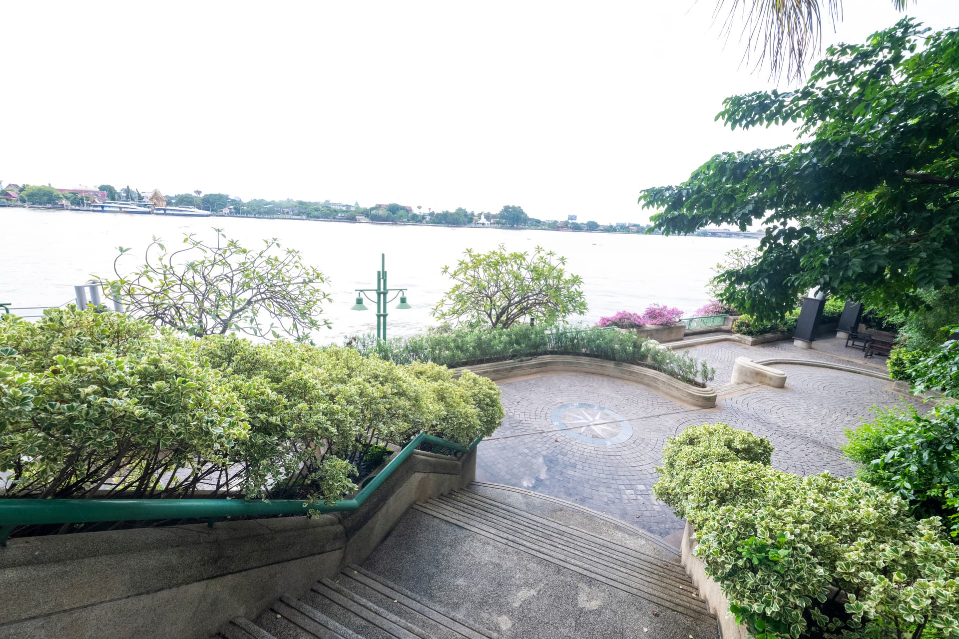 Bangkok river view from a premium residence balcony