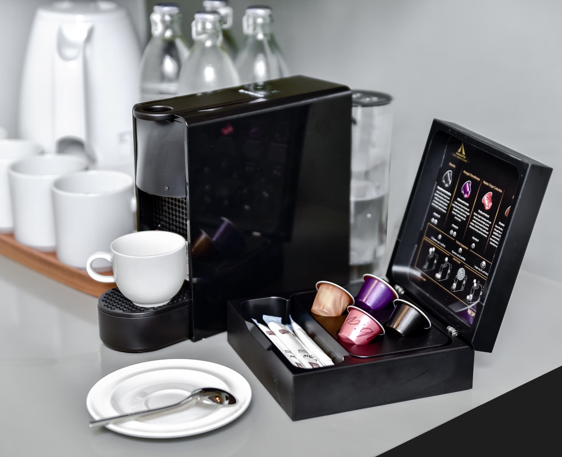 Coffee station in 2 Bedroom Executive at Amanta Sathorn